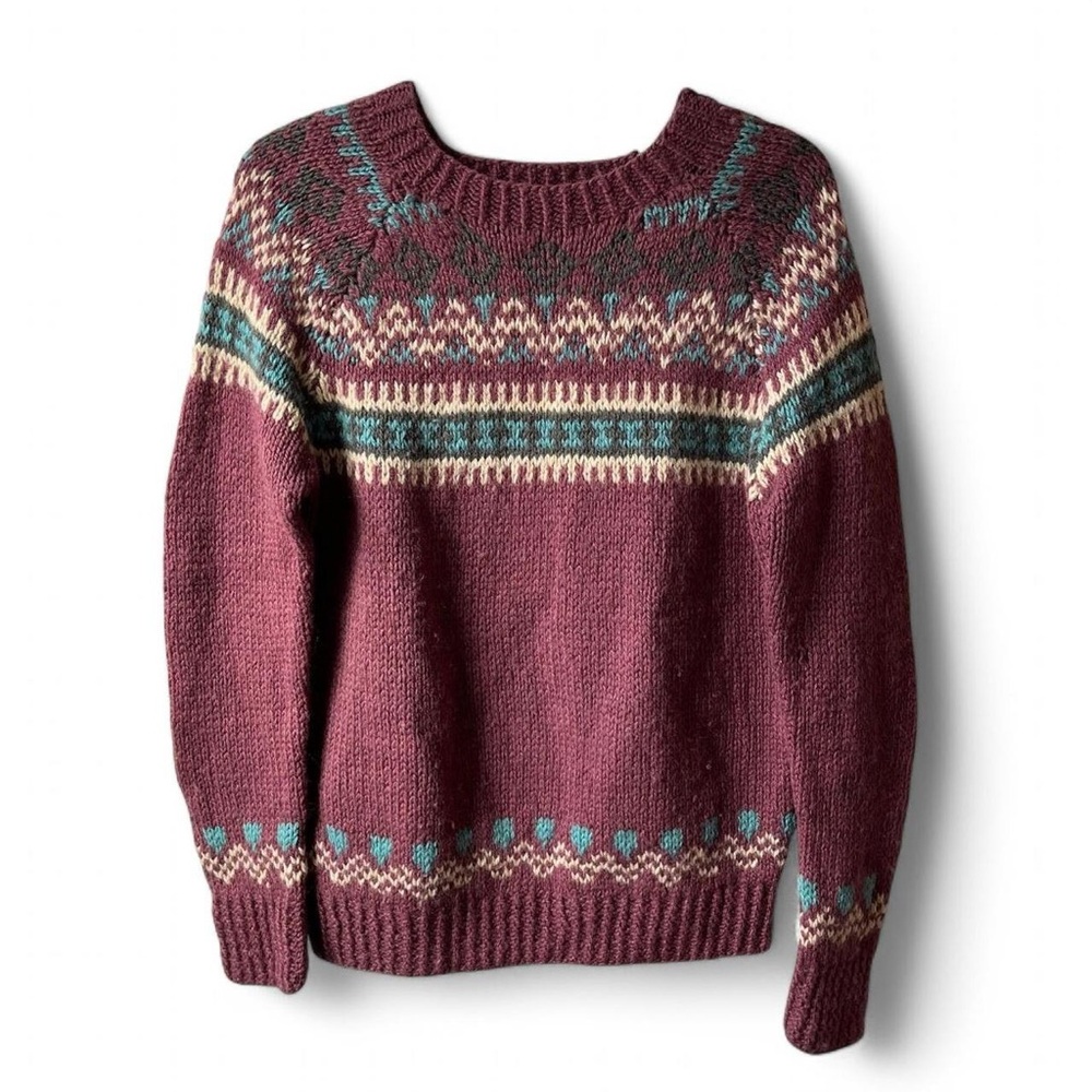 Vintage Woolwich Hand Knitted Fair Isle Sweater
